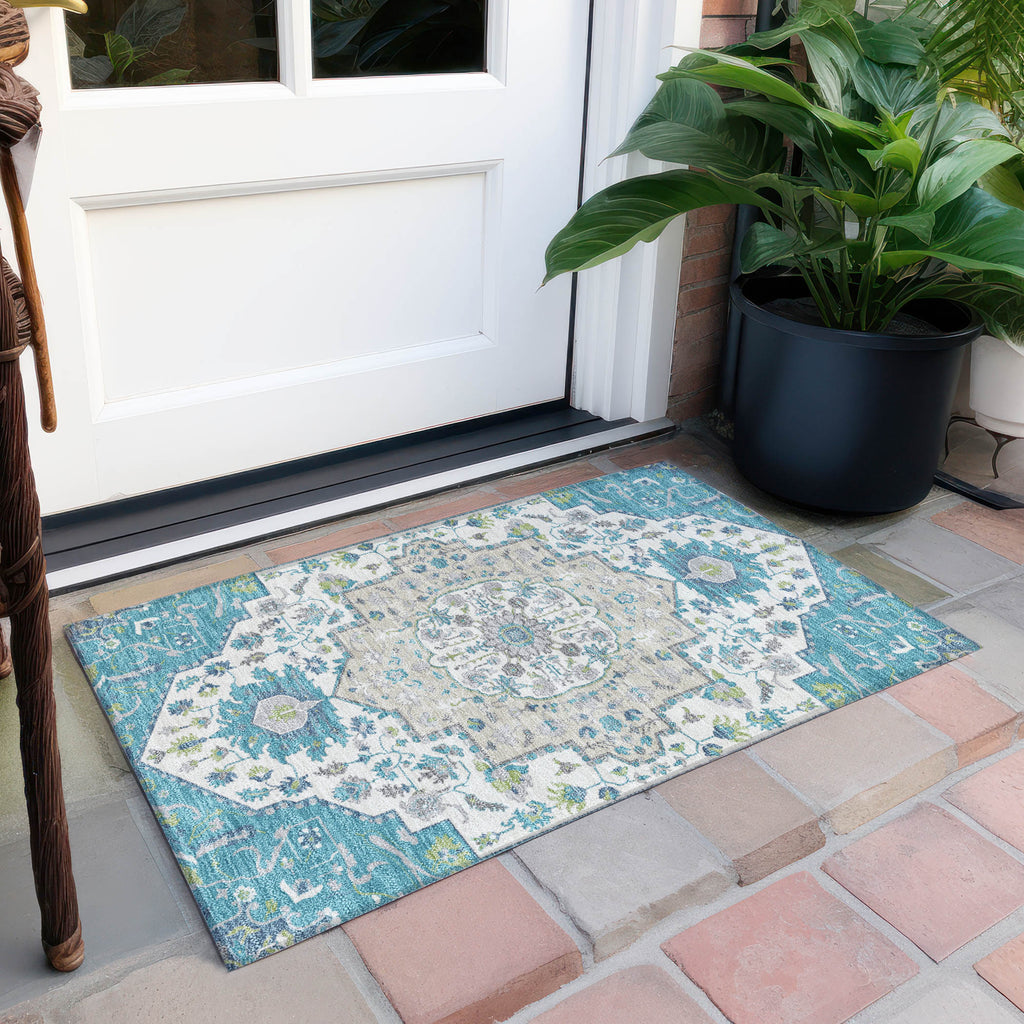 addison chantille acn985 teal rug