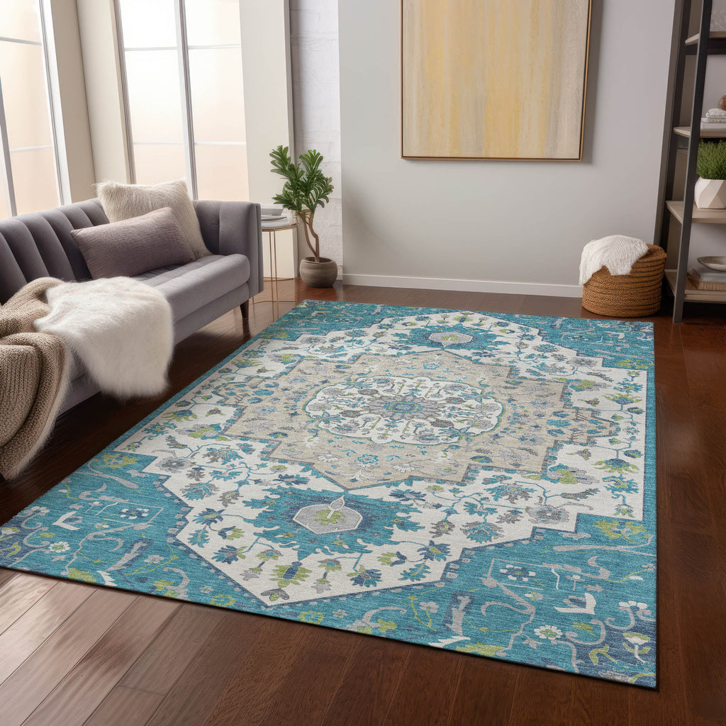 addison chantille acn985 teal rug