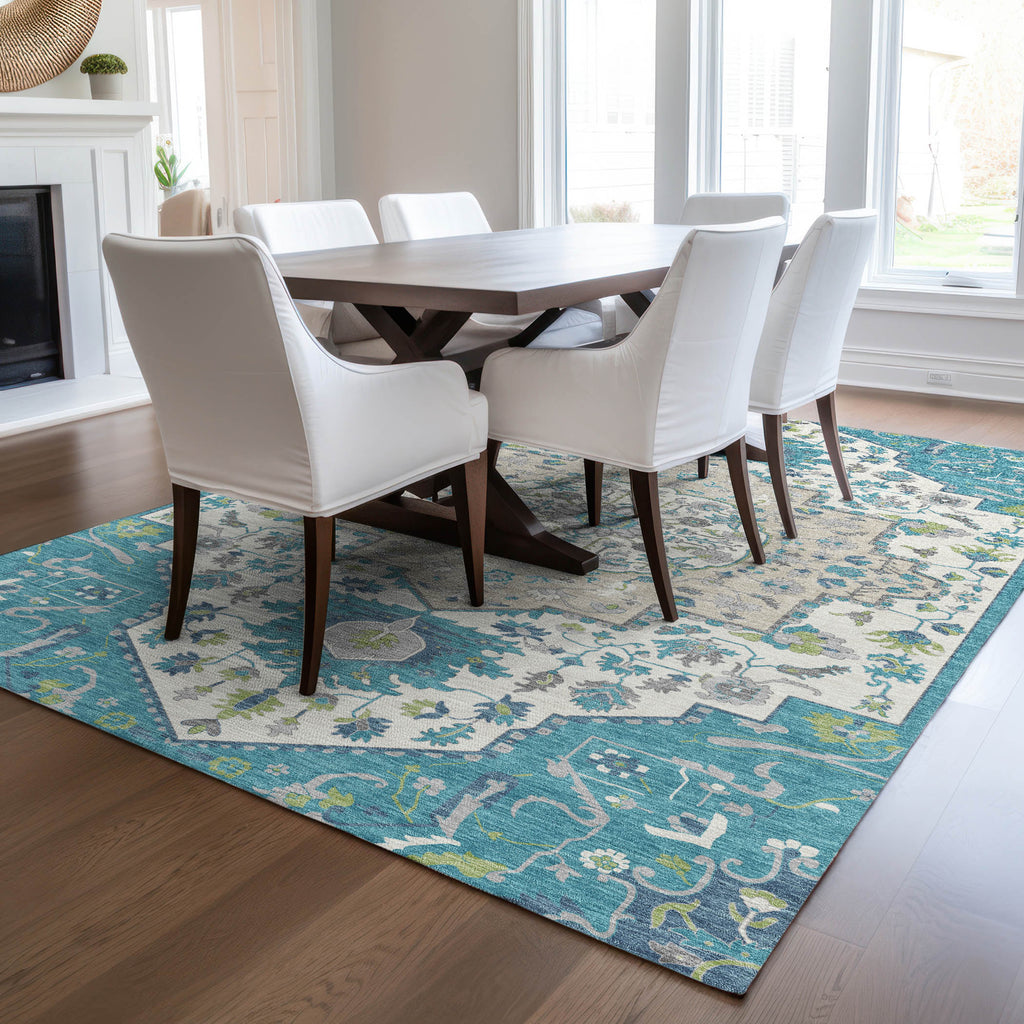 addison chantille acn985 teal rug