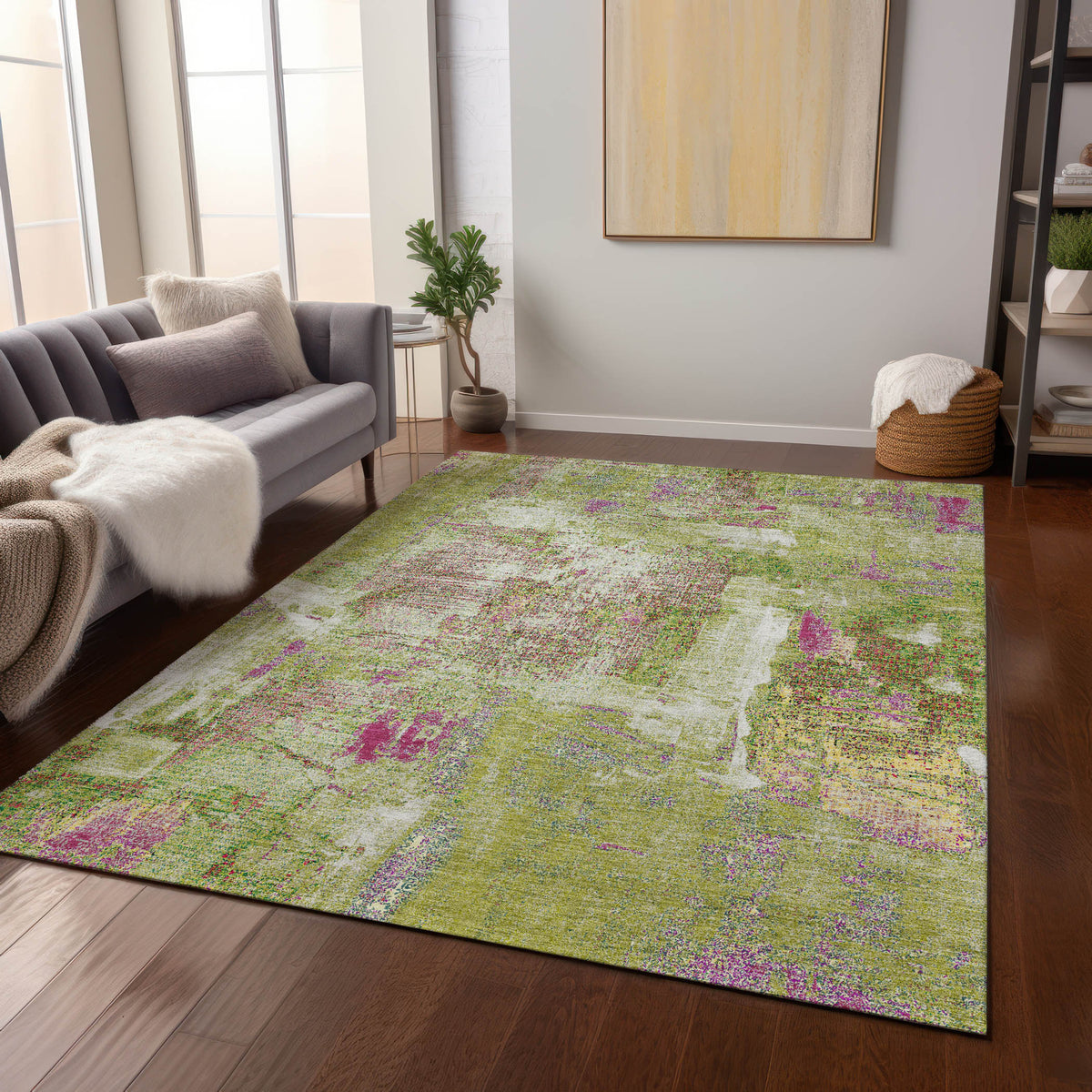 addison chantille acn989 lime rug