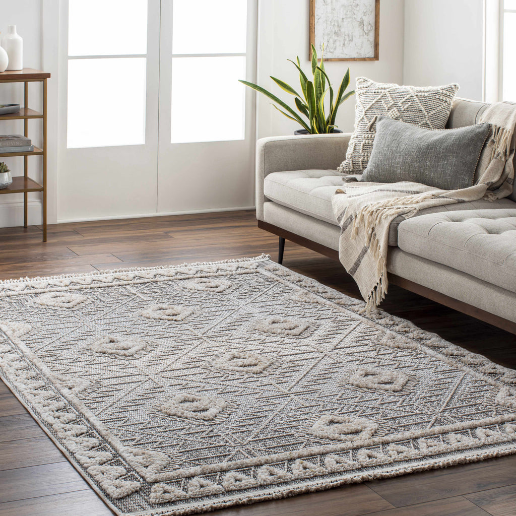 Hauteloom Agoo AGOO Charcoal Machine Made Polyester Rug
