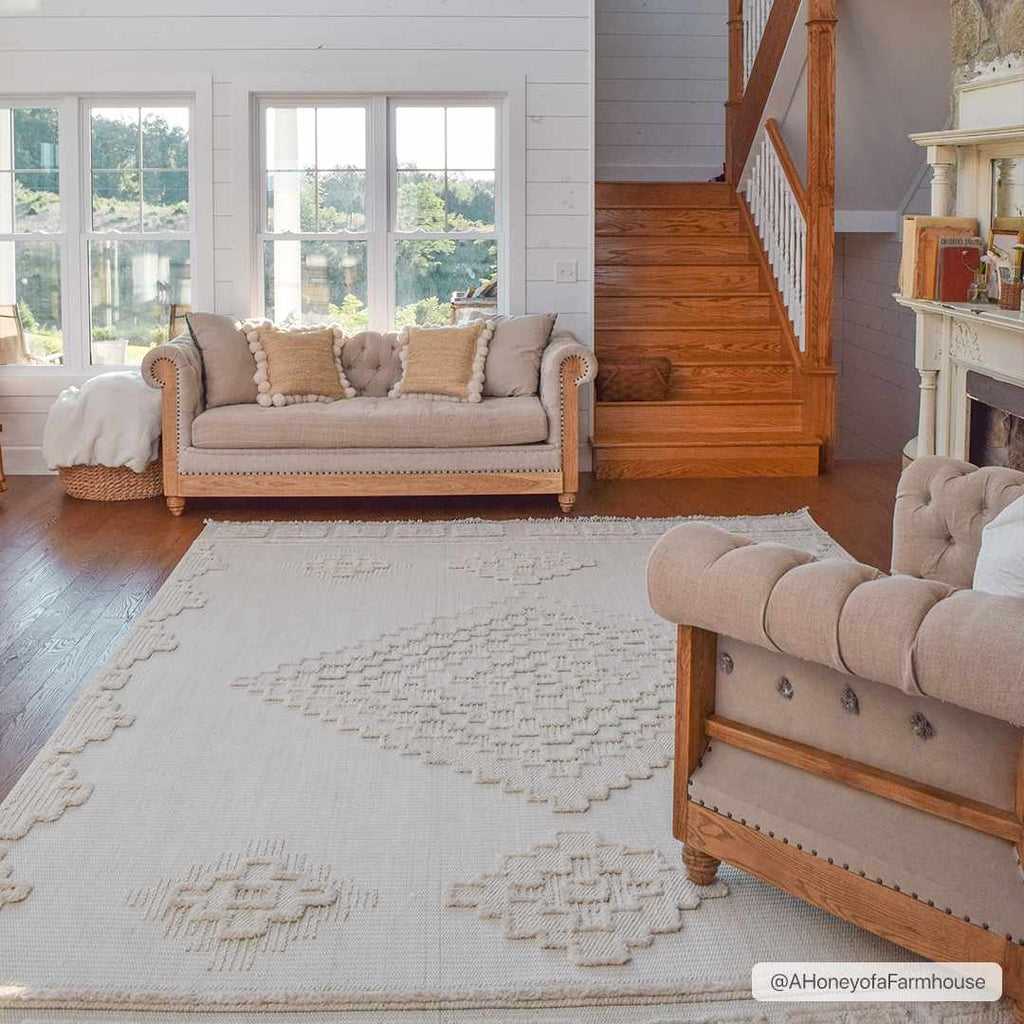 Hauteloom Rosales RSLS Cream Machine Made Polyester Rug