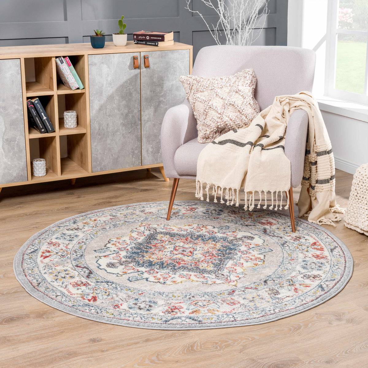 Hauteloom Haymond HAYMO Taupe Machine Made Polypropylene Rug