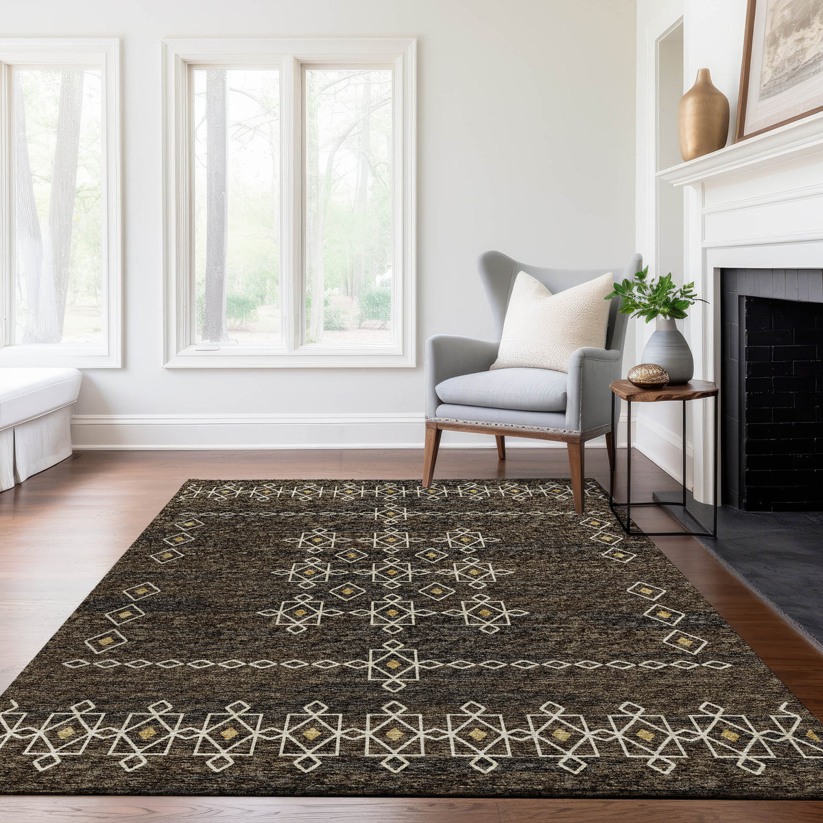addison mayfield amf109 brown rug