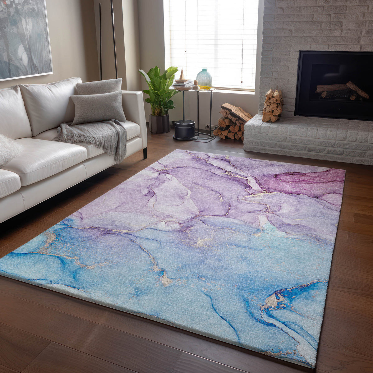 addison mayfield amf516 purple rug