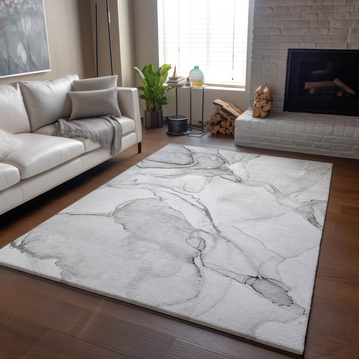 addison mayfield amf523 silver rug