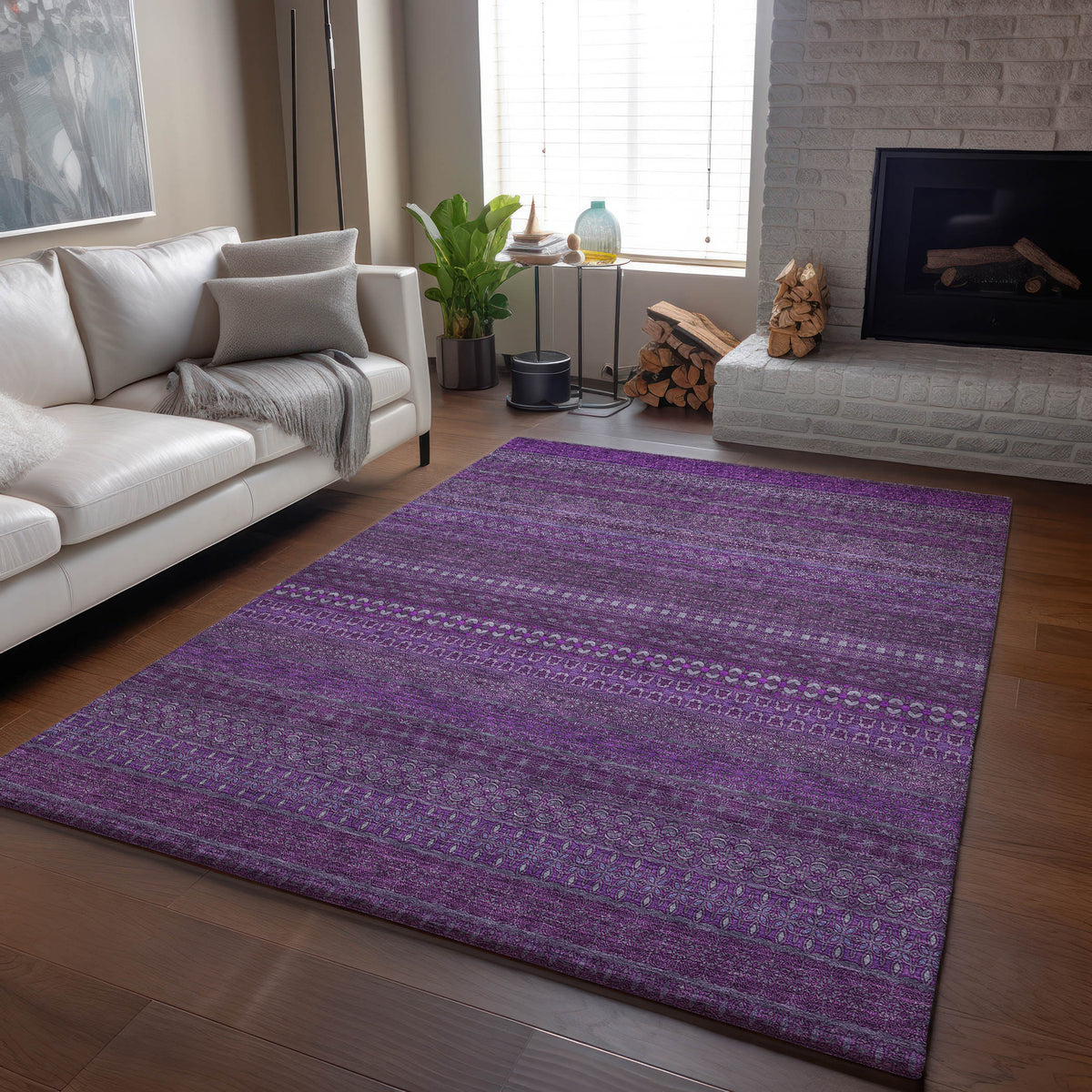 addison mayfield amf527 eggplant rug