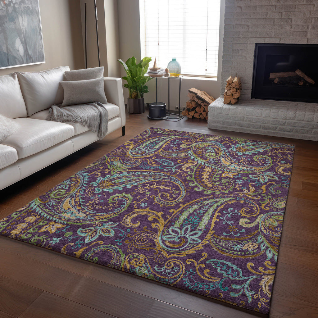addison mayfield amf533 purple rug