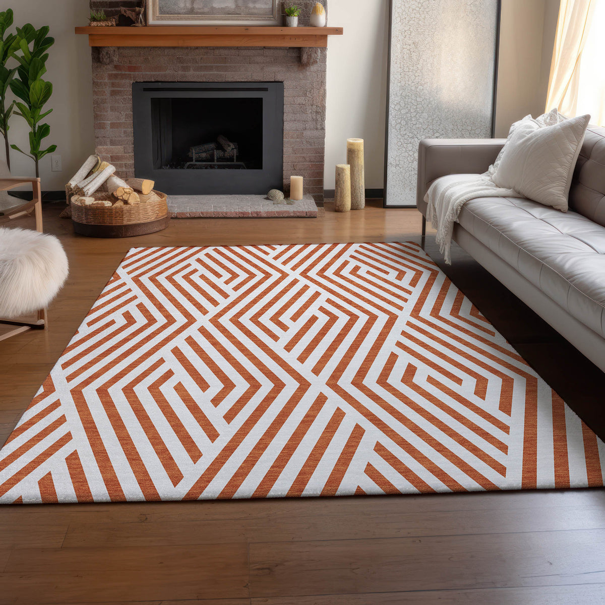 addison mayfield amf550 paprika rug