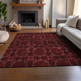 addison mayfield amf564 burgundy rug