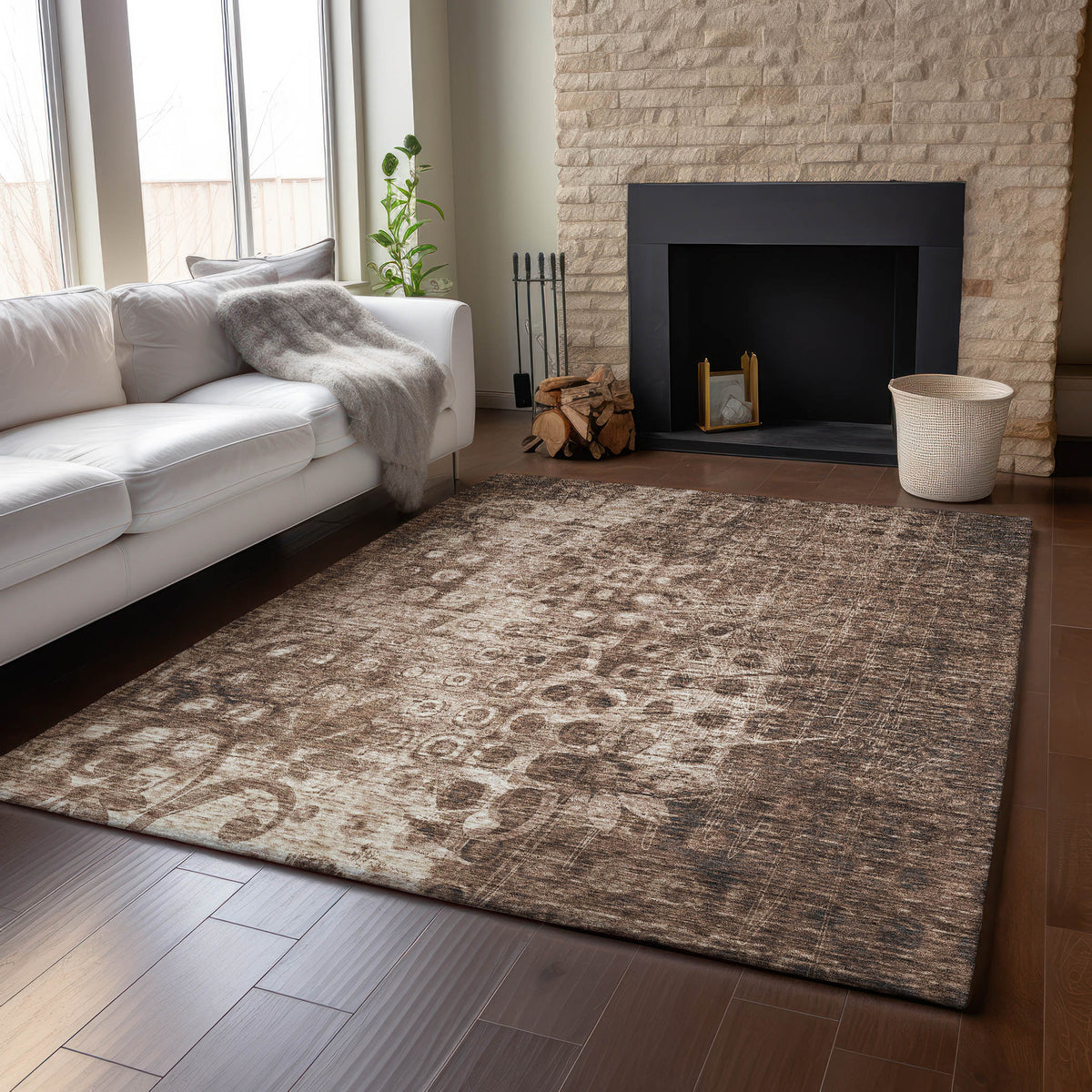 addison mayfield amf577 chocolate rug