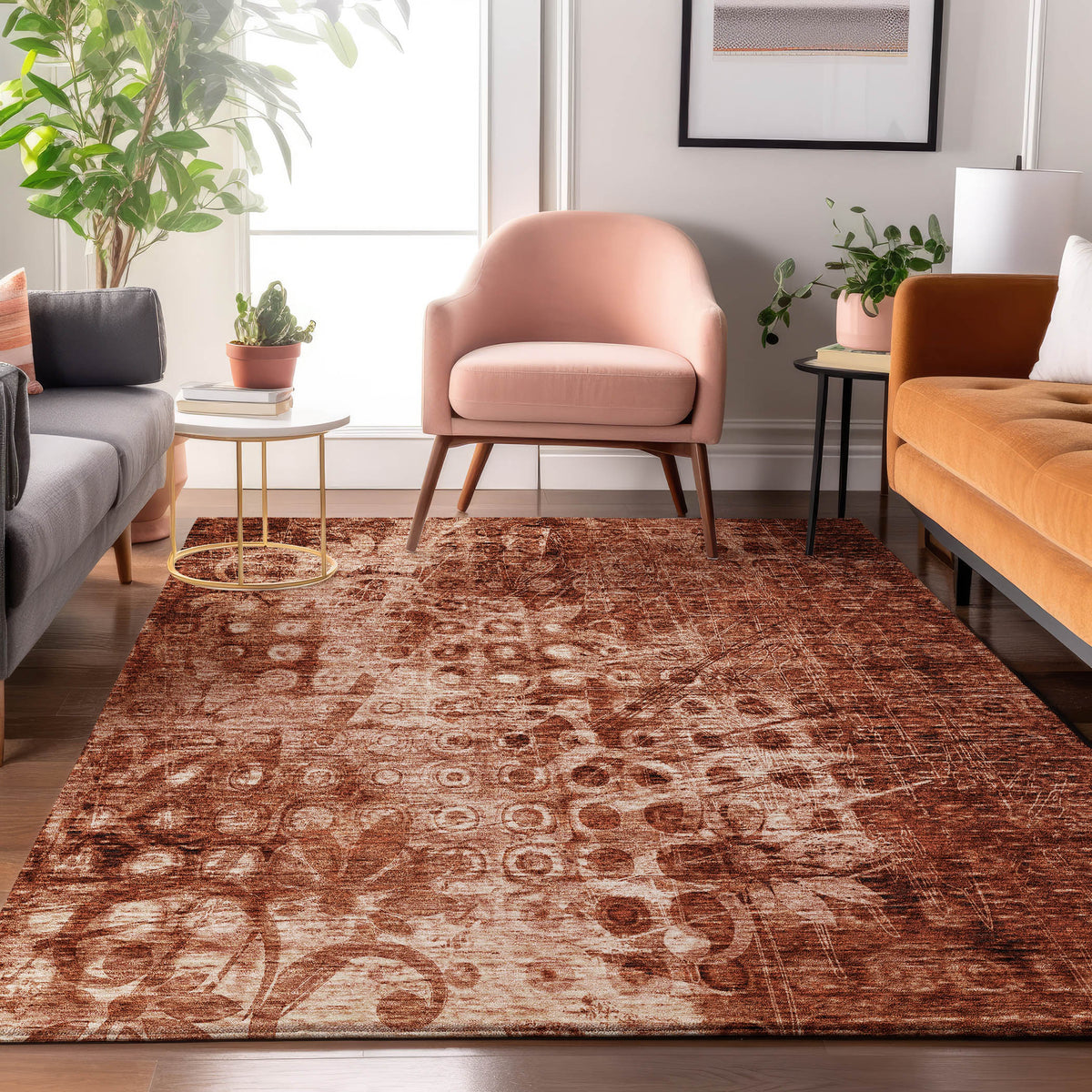 addison mayfield amf577 paprika rug