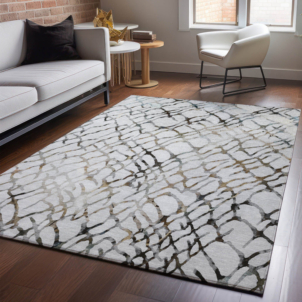 addison mayfield amf609 silver rug