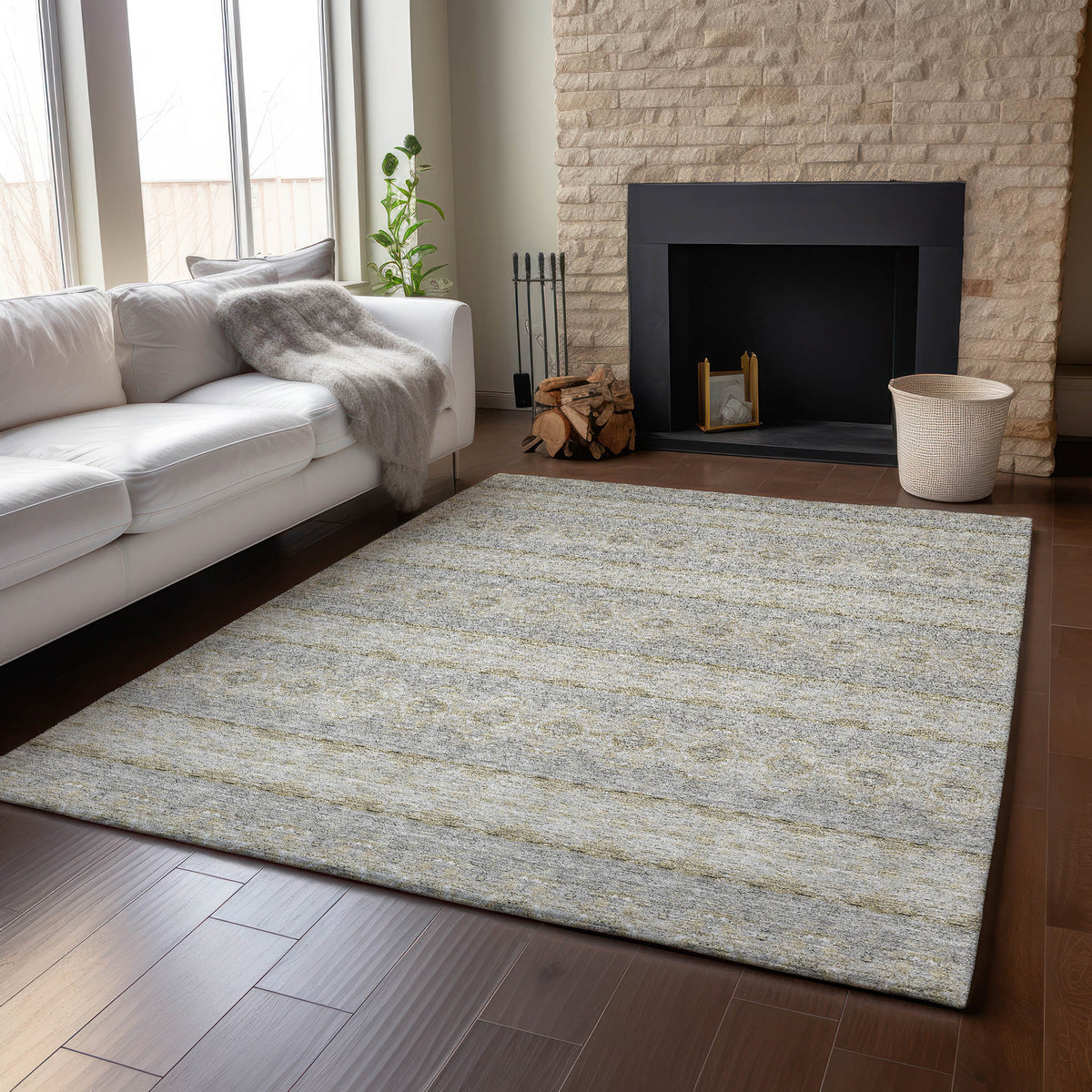 addison mayfield amf615 silver rug
