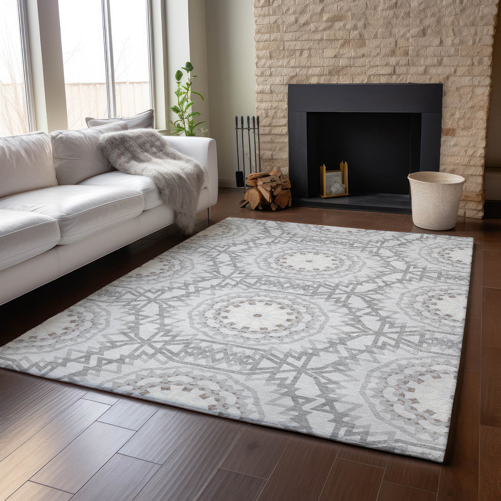addison mayfield amf619 silver rug