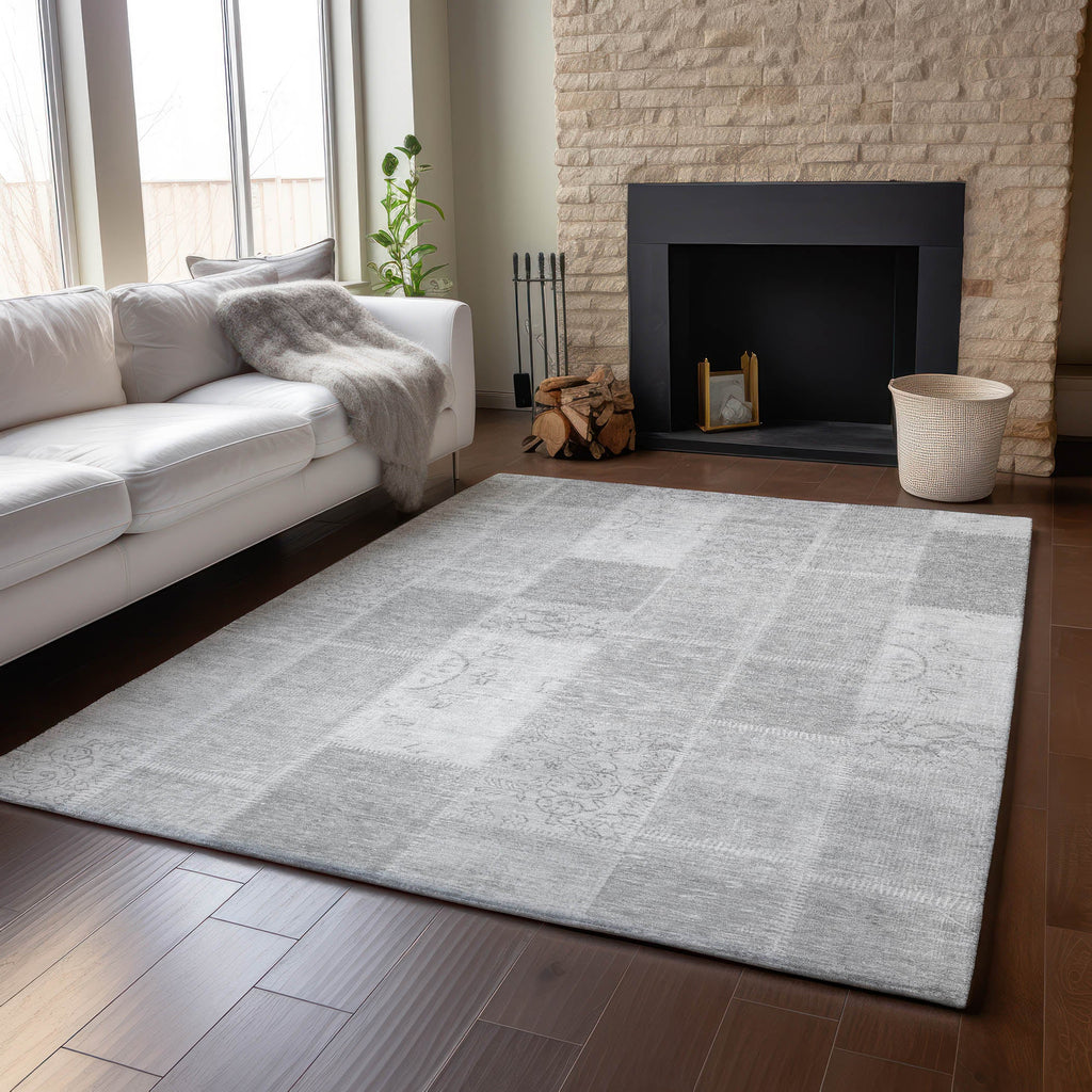 addison mayfield amf631 silver rug