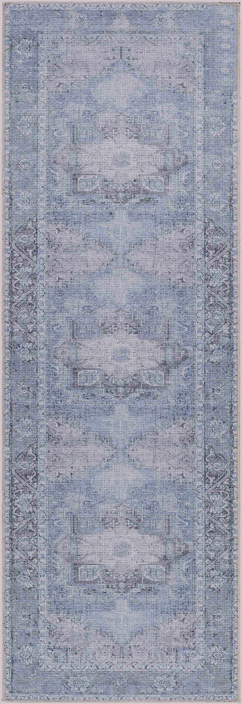 Hauteloom Rosman SAMAROSMA50 Sky Blue Machine Made Chenille-Polyester Rug