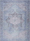Hauteloom Rosman SAMAROSMA50 Sky Blue Machine Made Chenille-Polyester Rug