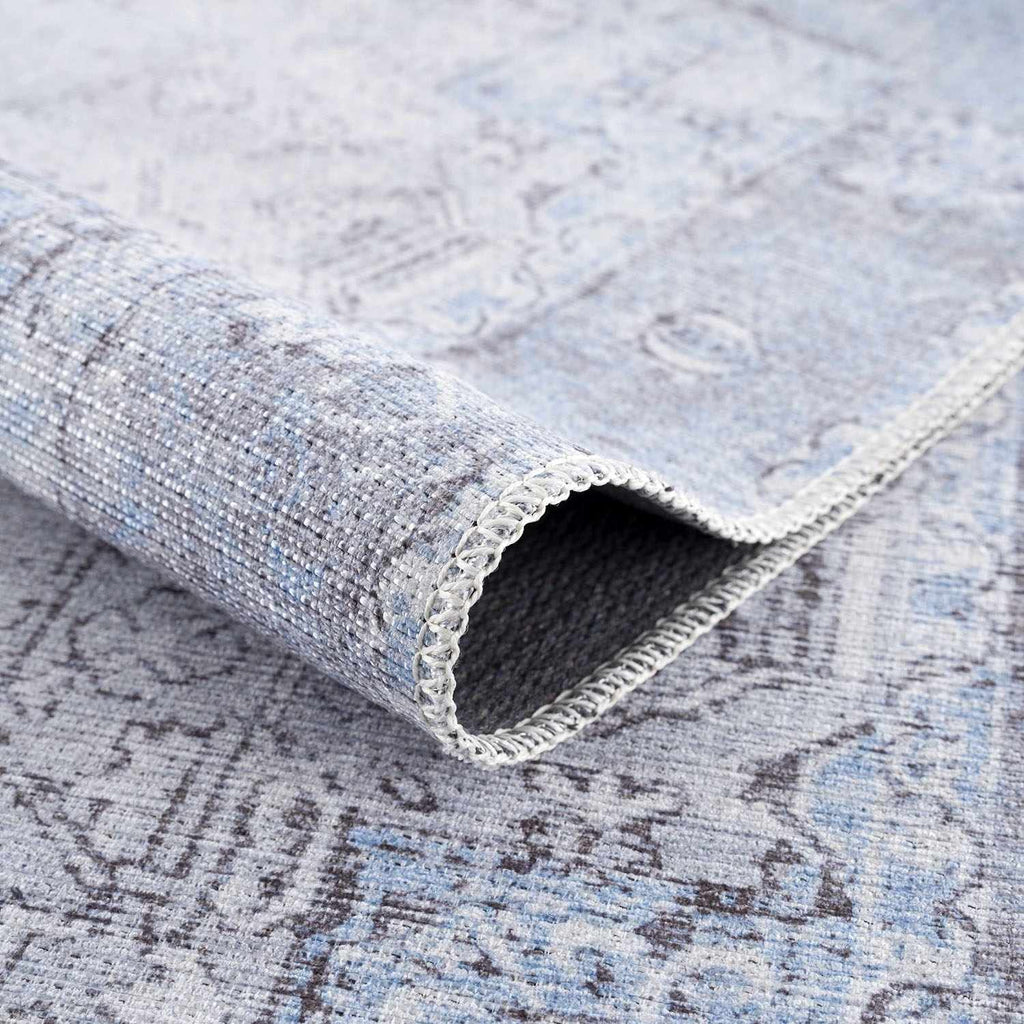 Hauteloom Rosman SAMAROSMA50 Sky Blue Machine Made Chenille-Polyester Rug