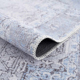 Hauteloom Rosman SAMAROSMA50 Sky Blue Machine Made Chenille-Polyester Rug