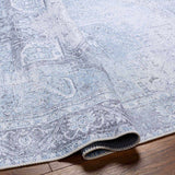 Hauteloom Rosman SAMAROSMA50 Sky Blue Machine Made Chenille-Polyester Rug