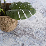 Hauteloom Rosman SAMAROSMA50 Sky Blue Machine Made Chenille-Polyester Rug