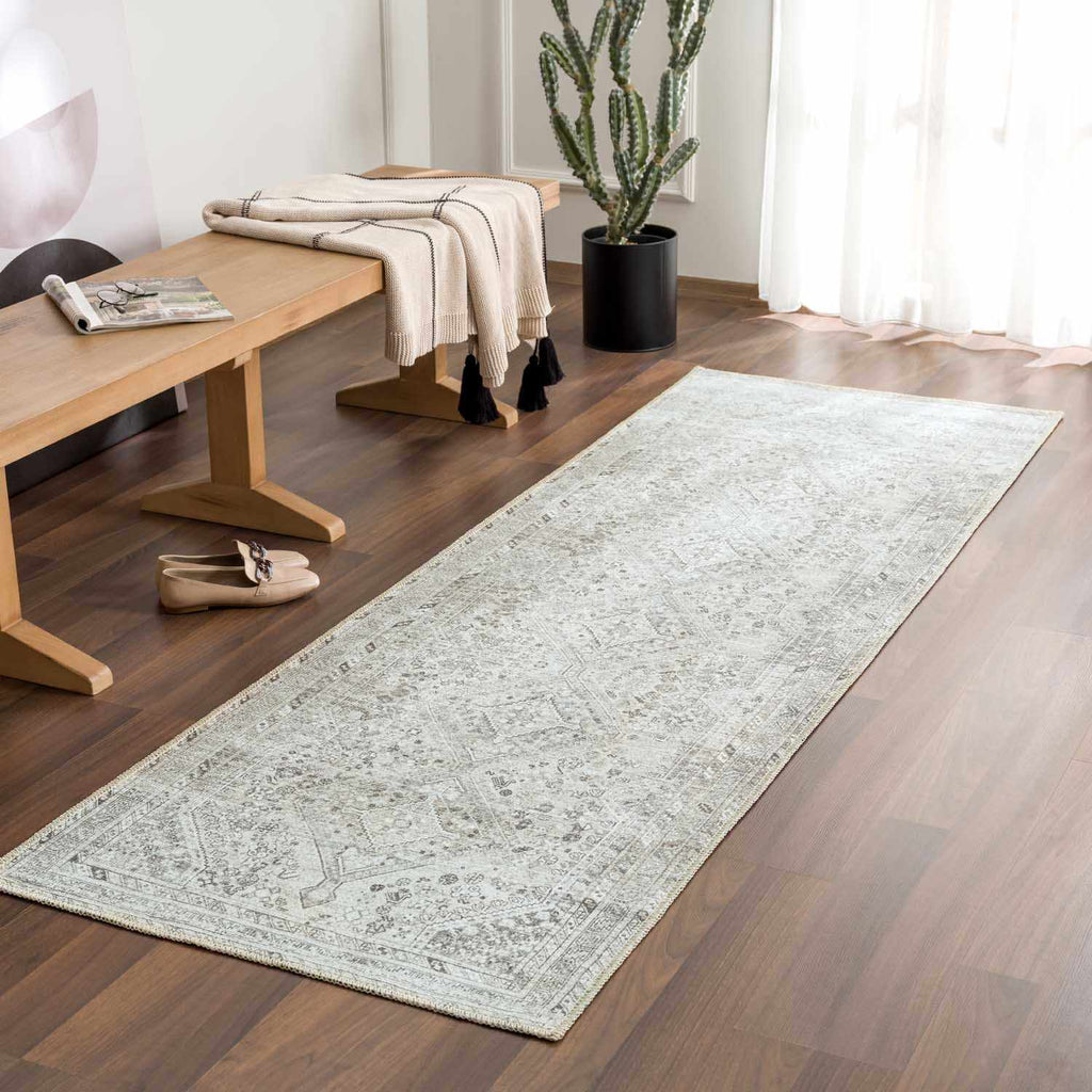 Hauteloom Barny SAMABARNYA1 Off White Machine Made Polyester Rug