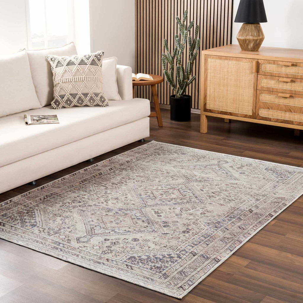 Hauteloom Barny SAMABARNYA4 Ivory Machine Made Polyester Rug