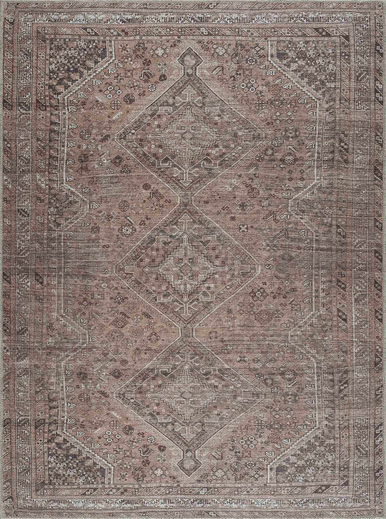 Hauteloom Barny SAMABARNYA6 Light Brown Machine Made Polyester Rug