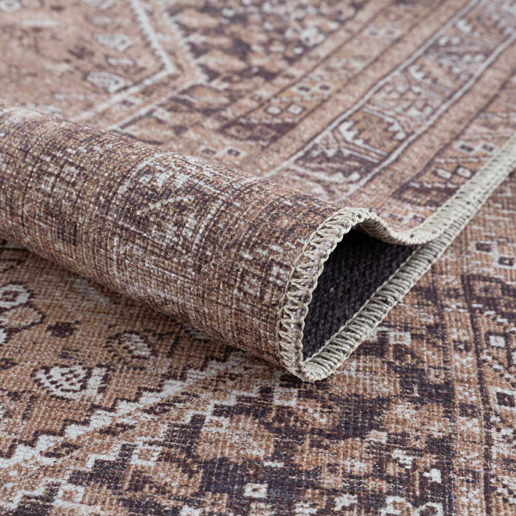 Hauteloom Barny SAMABARNYA6 Light Brown Machine Made Polyester Rug