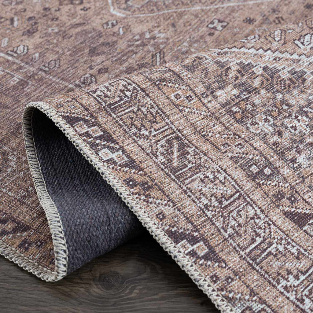 Hauteloom Barny SAMABARNYA6 Light Brown Machine Made Polyester Rug