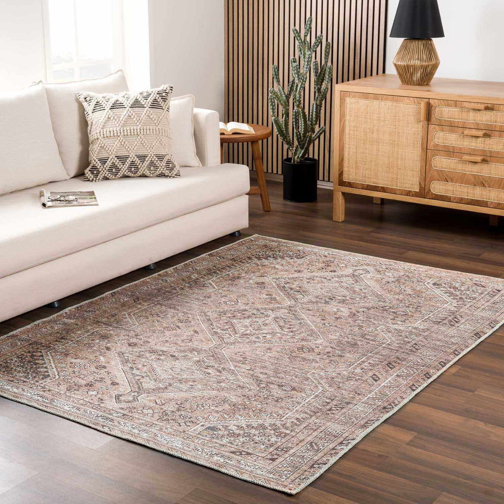 Hauteloom Barny SAMABARNYA6 Light Brown Machine Made Polyester Rug