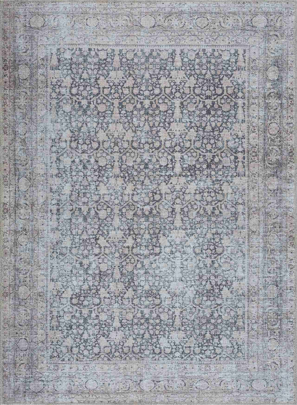 Hauteloom Hedda SAMAHEDDAA1 Light Gray Machine Made Polyester Rug