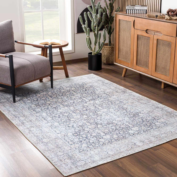 Hauteloom Hedda SAMAHEDDAA1 Light Gray Machine Made Polyester Rug