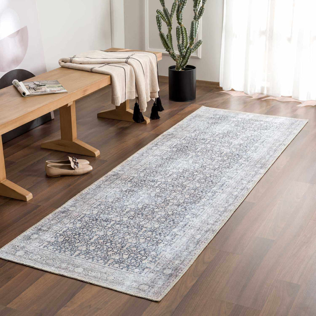 Hauteloom Hedda SAMAHEDDAA1 Light Gray Machine Made Polyester Rug
