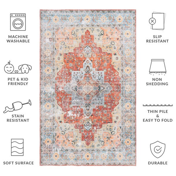 safavieh clearance arizona arz126q rust rug