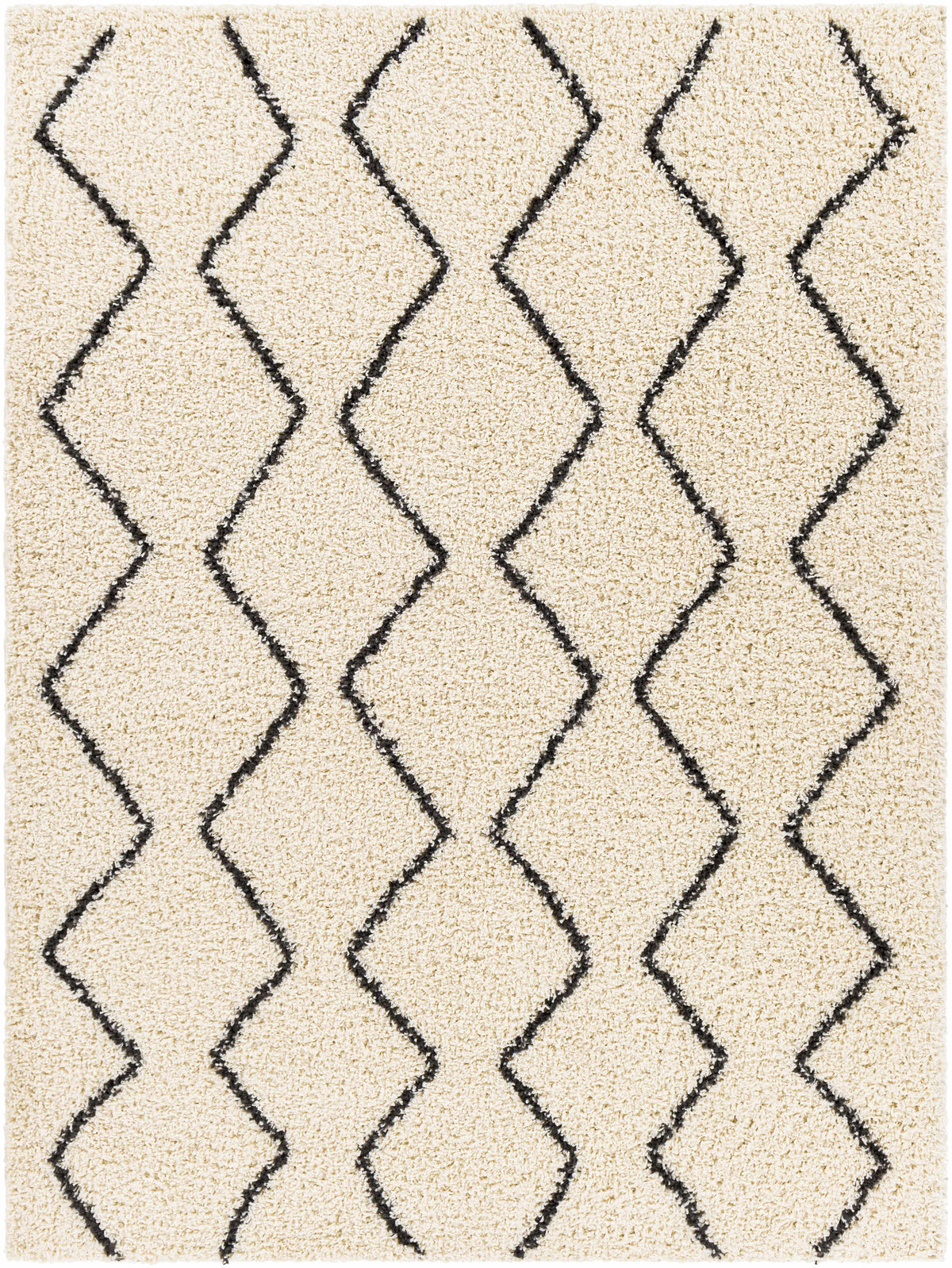 Hauteloom Assiniboia ASSI Black Machine Made Polypropylene Rug