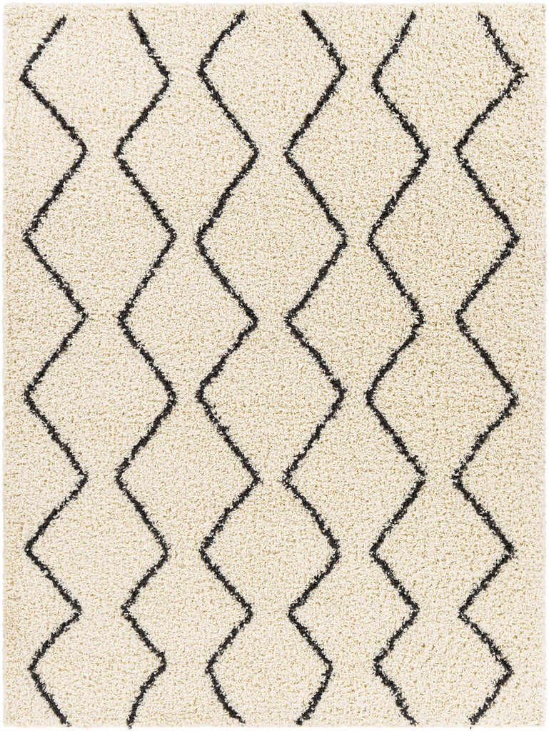 Hauteloom Assiniboia ASSI Black Machine Made Polypropylene Rug
