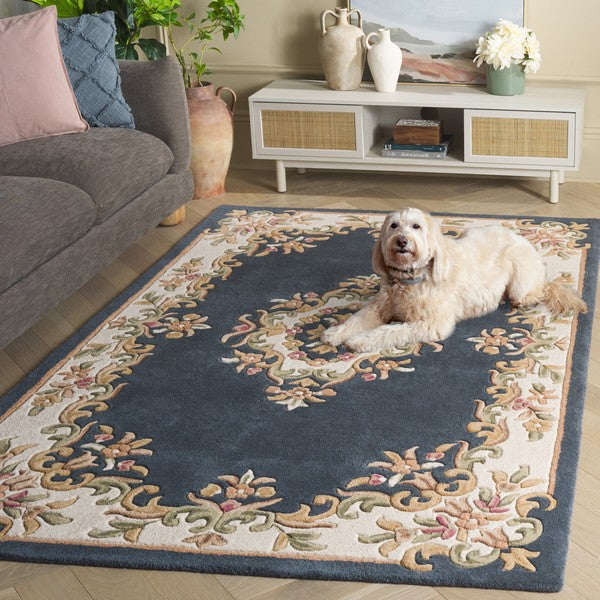 safavieh clearance aubusson aub301l dark blue rug