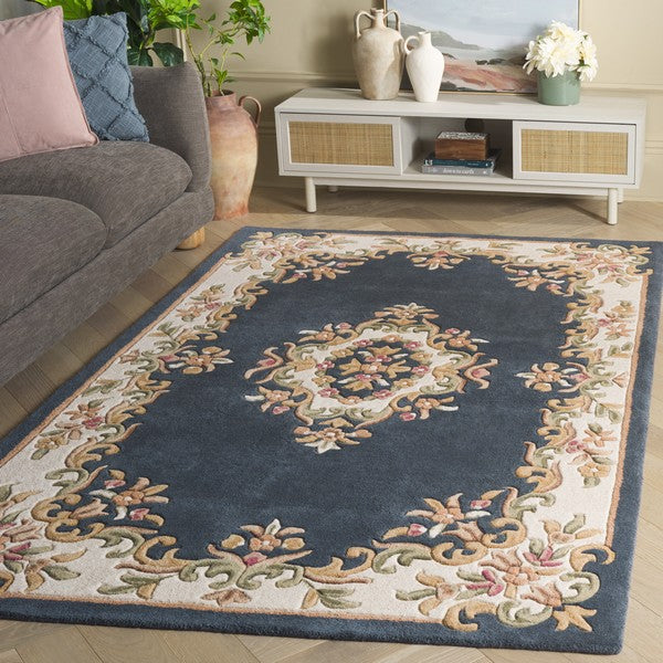 safavieh clearance aubusson aub301l dark blue rug