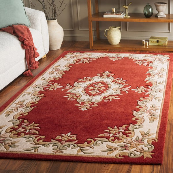 safavieh clearance aubusson aub301p rust rug