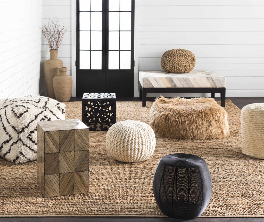 Hauteloom Glover GLOV Tan Woven/Flatwoven Jute Rug