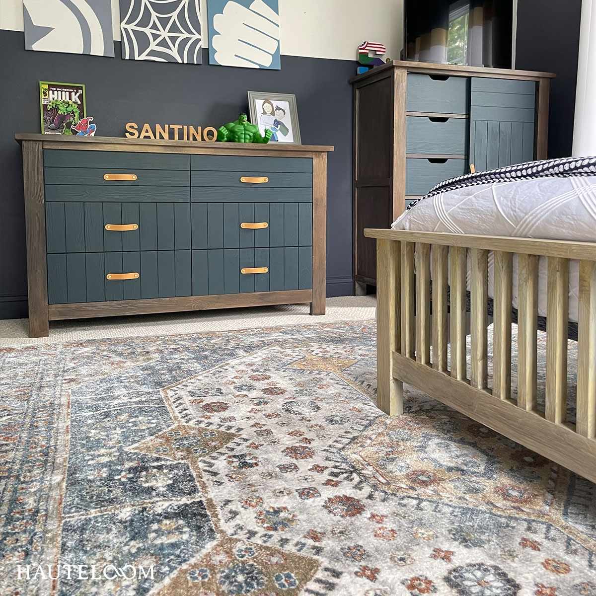 Hauteloom Afya SLLIAFYA890 Navy Machine Made Polyester Rug