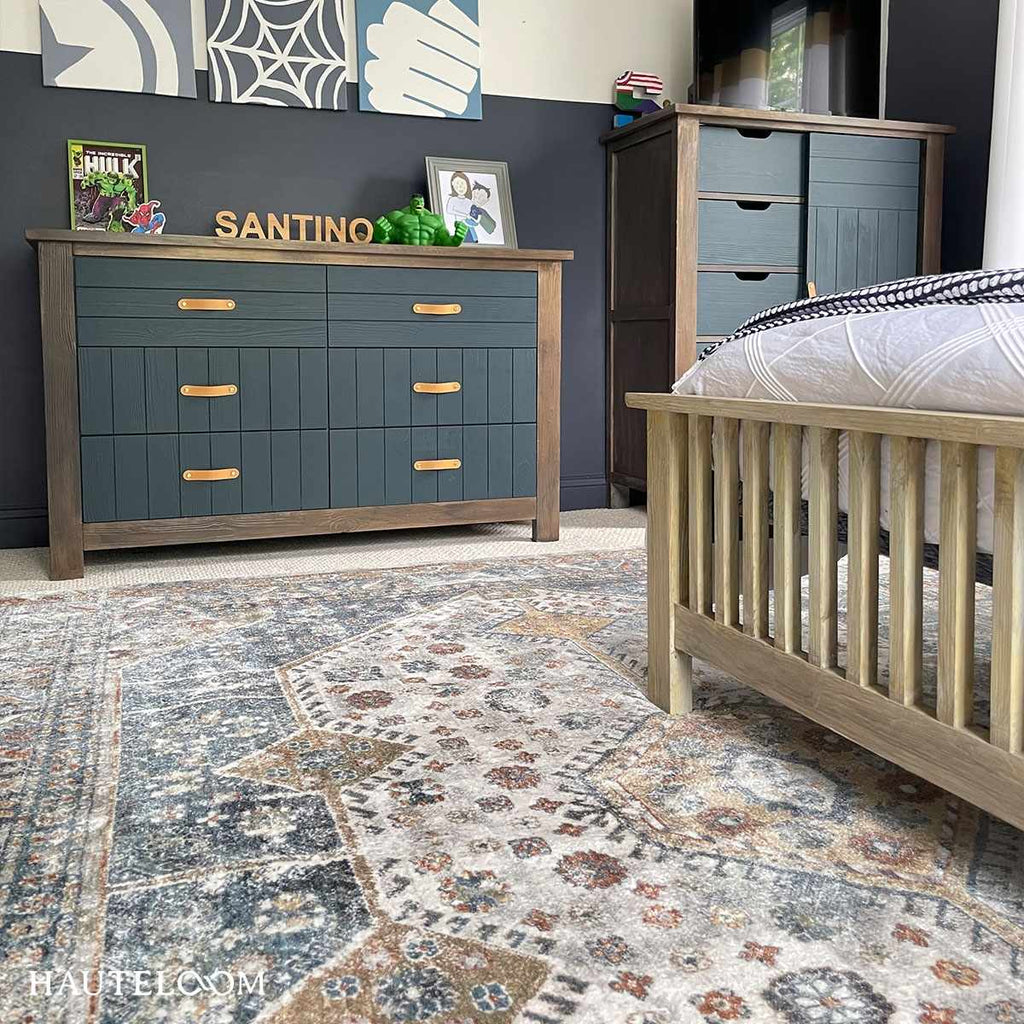 Hauteloom Afya SLLIAFYA890 Navy Machine Made Polyester Rug