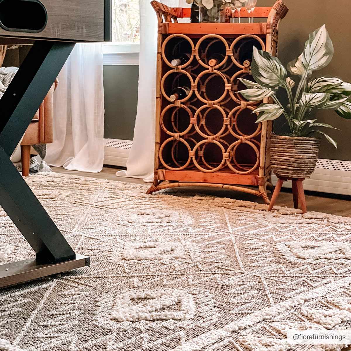 Hauteloom Agoo AGOO Charcoal Machine Made Polyester Rug