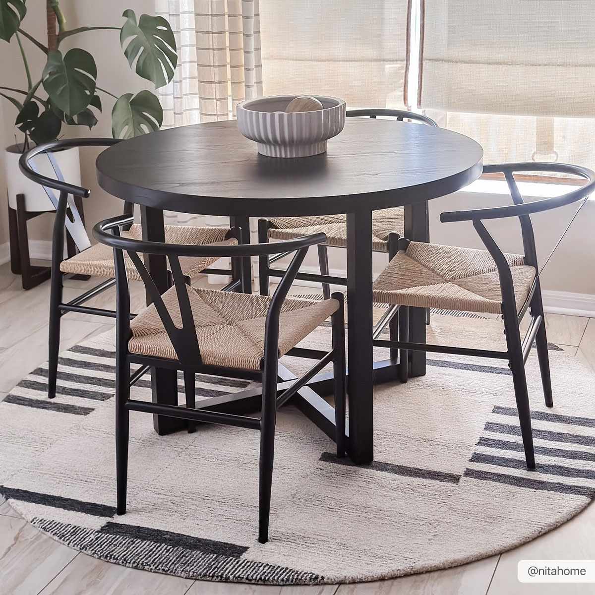 Hauteloom Aibonito AIB Charcoal Hand Tufted Wool Rug