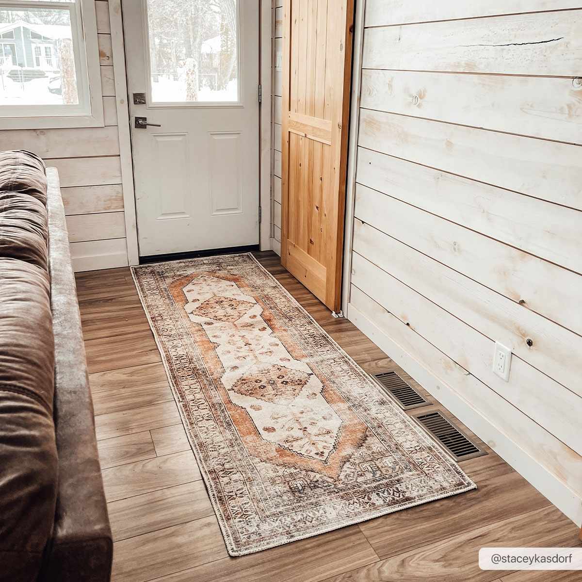 Hauteloom Arncliffe ACCI Orange Machine Made Polyester Rug