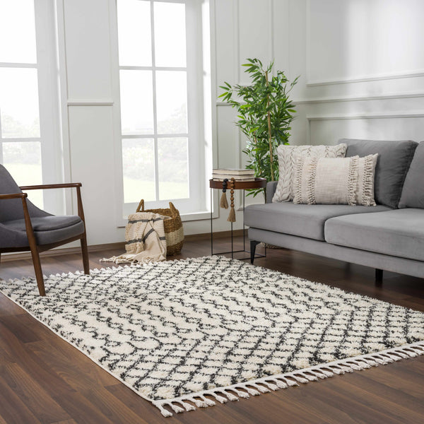 Hauteloom Munich MUNIC Charcoal Machine Made Polypropylene Rug