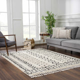 Hauteloom Hauppauge HAUP Charcoal Machine Made Polypropylene Rug