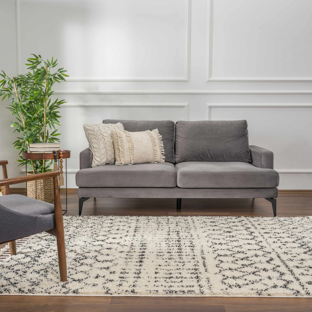 Hauteloom Limited Edition KIBUR Charcoal Machine Made Polypropylene Rug